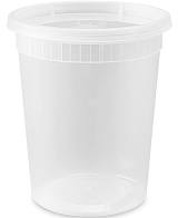 CLEAR TUB WITH LID - 32 oz