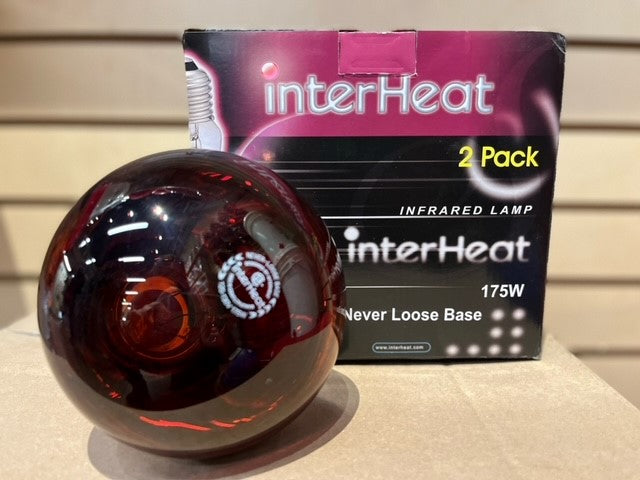 HEAT BULBS RED-INTERHEAT- 250 watt (2 PACK)