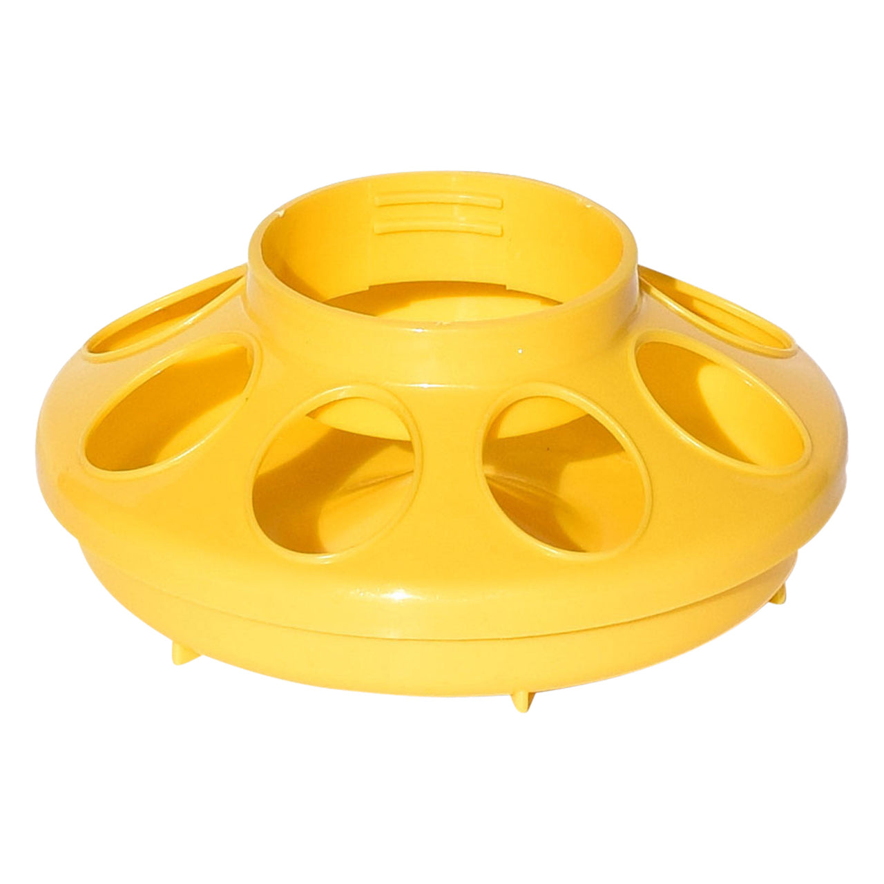 POULTRY FEEDER BASE - PLASTIC YELLOW